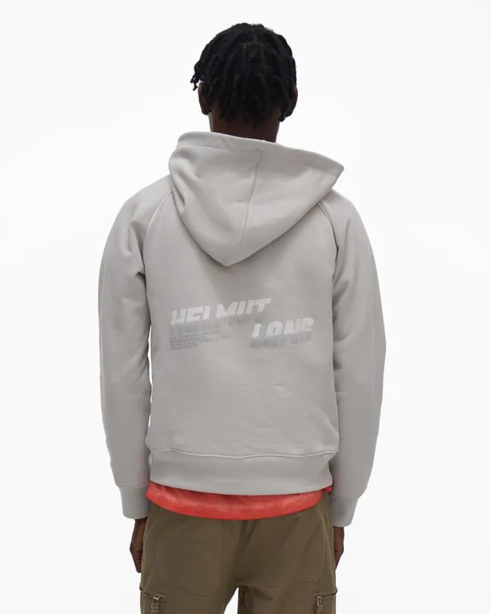 Men Raglan Sleeve Hoodie Smoke Helmut Lang Sweatshirts