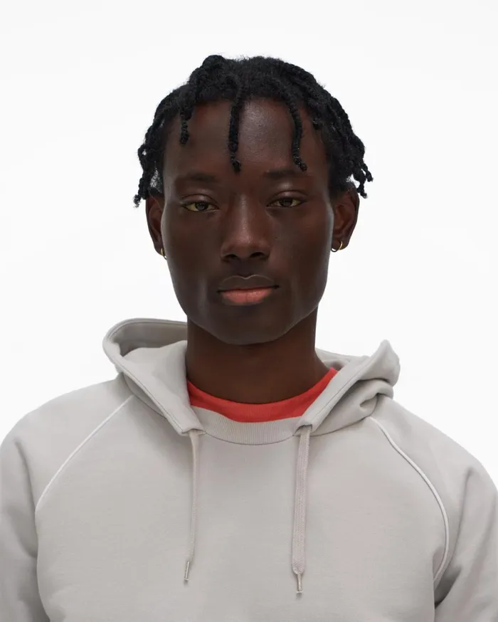 Men Raglan Sleeve Hoodie Smoke Helmut Lang Sweatshirts