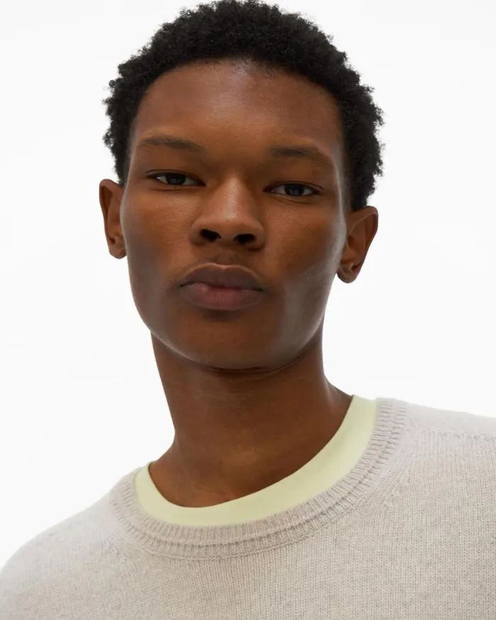 Men Recycled Cashmere Sweater Coastal Fog Helmut Lang Sweaters