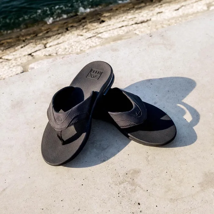 Men Reef Flip Flops Fanning All Black Men Reef Flip Flops Fanning All Black