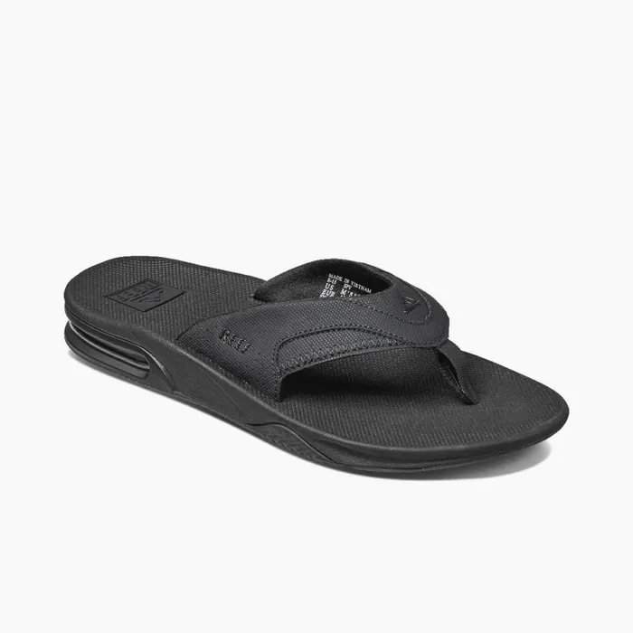 Men Reef Flip Flops Fanning All Black Men Reef Flip Flops Fanning All Black
