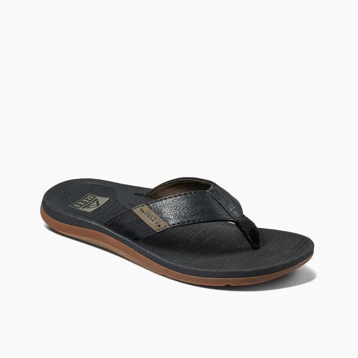 Men Reef Flip Flops Santa Ana Black Men Reef Flip Flops Santa Ana Black