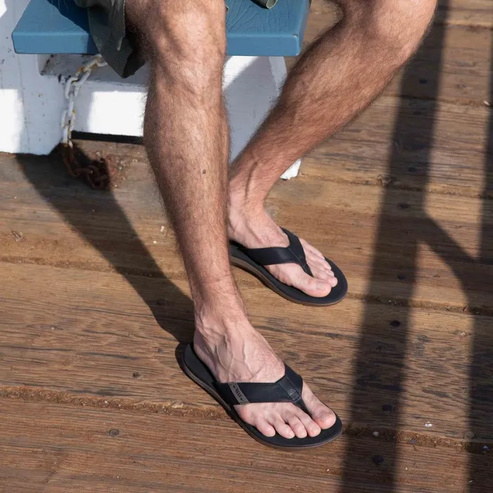 Men Reef Flip Flops Santa Ana Black Men Reef Flip Flops Santa Ana Black