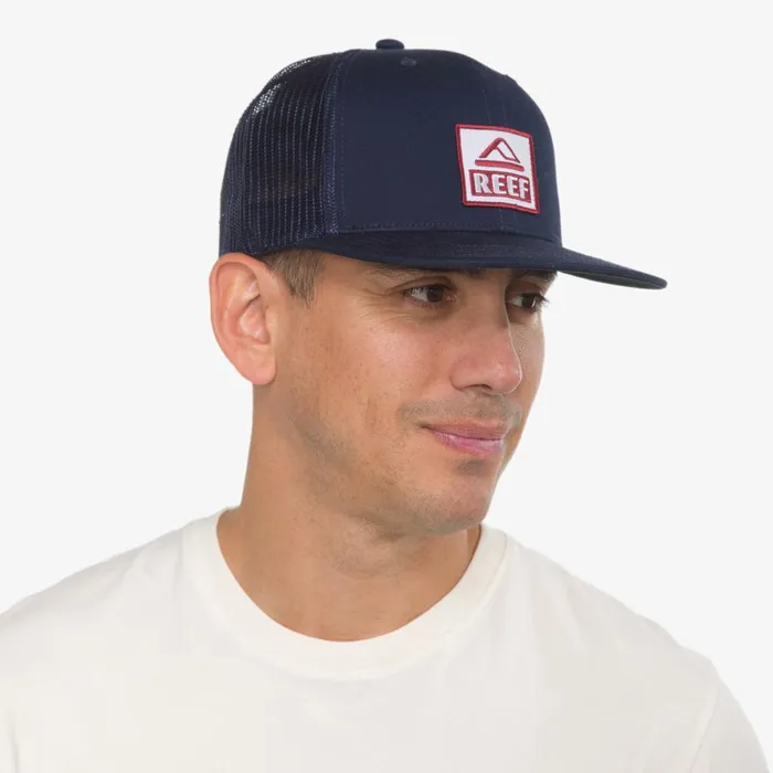 Men Reef Hats and Beanies Eades Twill Snapback Hat Insigna Blue Men Reef Hats and Beanies Eades Twill Snapback Hat Insigna Blue