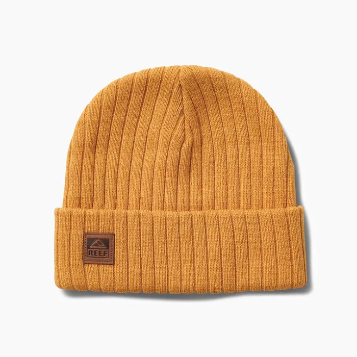 Men Reef Hats and Beanies Jenks Cuff Beanie Honey Gold