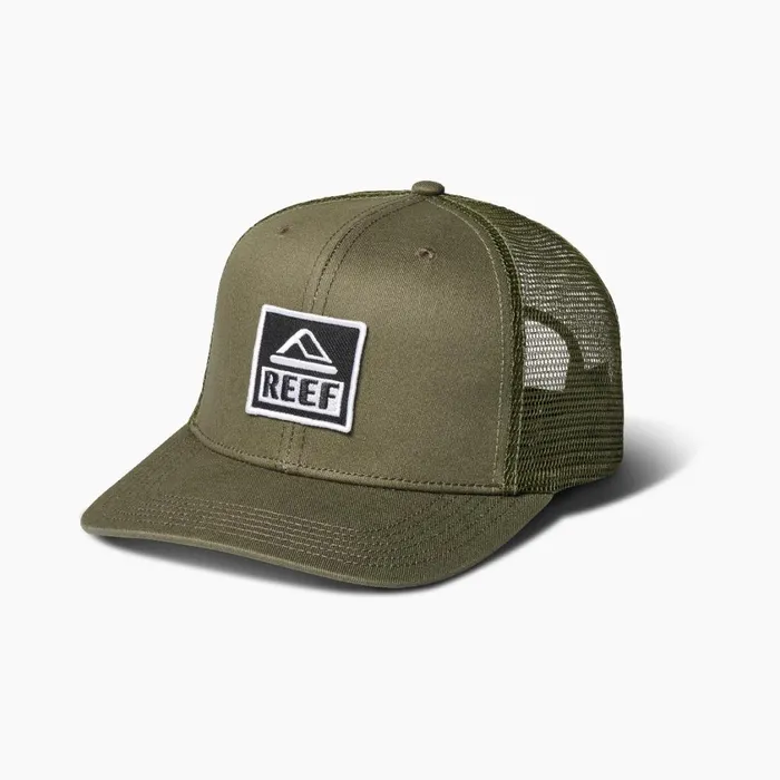 Men Reef Hats and Beanies Townsend Snapback Trucker Hat Olive Night