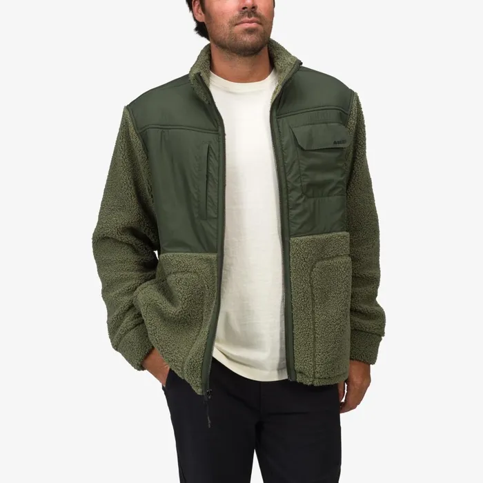 Men Reef Outerwear Cooke Sherpa Jacket Olivine