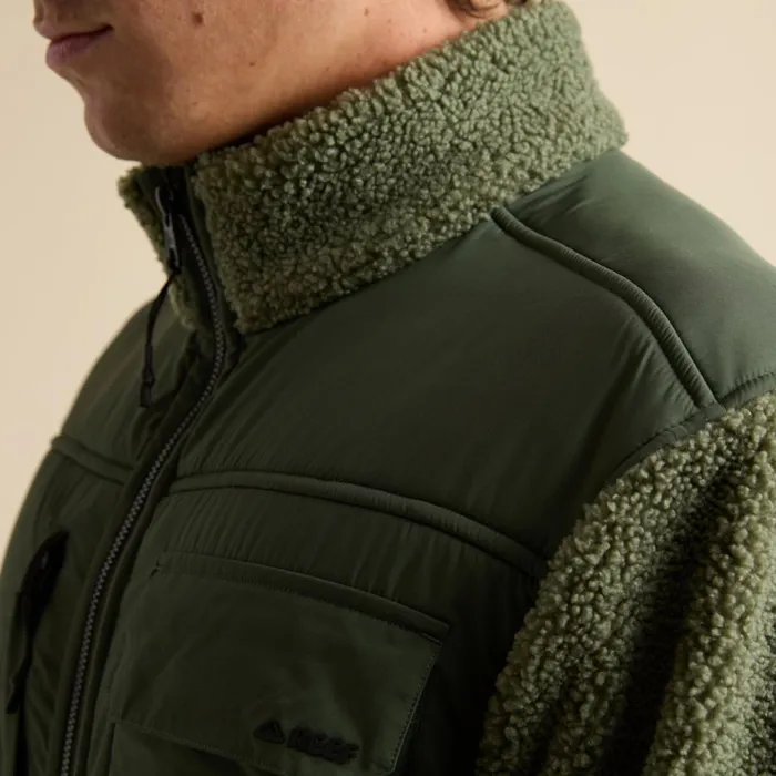 Men Reef Outerwear Cooke Sherpa Jacket Olivine Men Reef Outerwear Cooke Sherpa Jacket Olivine