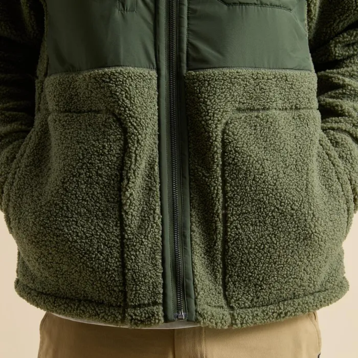 Men Reef Outerwear Cooke Sherpa Jacket Olivine Men Reef Outerwear Cooke Sherpa Jacket Olivine