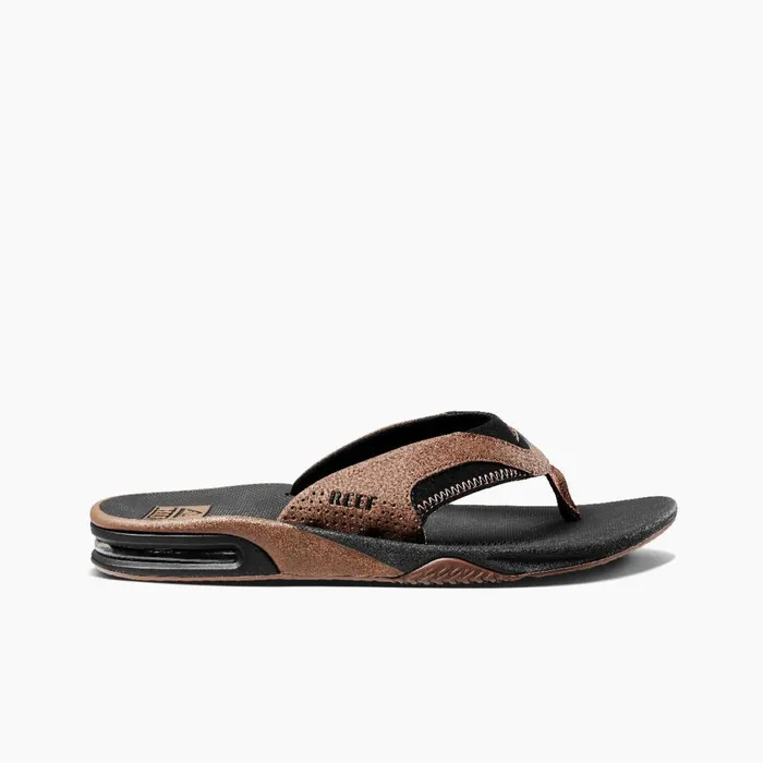 Men Reef Sandals Fanning Black And Tan