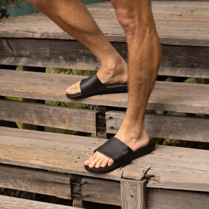 Men Reef Sandals Oasis Slide Black Men Reef Sandals Oasis Slide Black