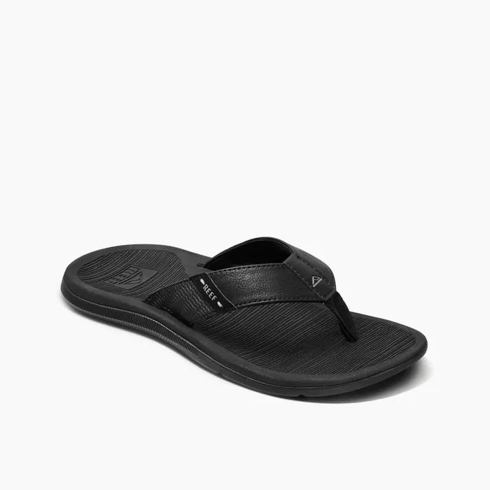 Men Reef Sandals Santa Ana All Black Men Reef Sandals Santa Ana All Black