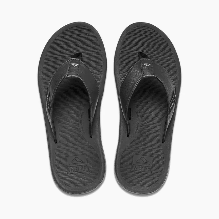 Men Reef Sandals Santa Ana All Black Men Reef Sandals Santa Ana All Black