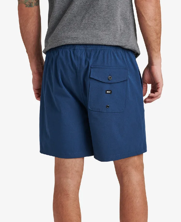 Men Reef Shorts Boardshorts and Pants Fields 17 Elastic Waist Walk Short Insignia Blu Men Reef Shorts Boardshorts and Pants Fields 17 Elastic Waist Walk Short Insignia Blu