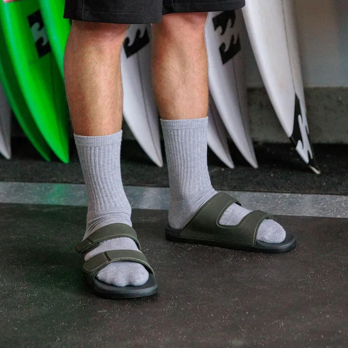 Men Reef Slides Cushion Tradewind Greyolive Men Reef Slides Cushion Tradewind Greyolive