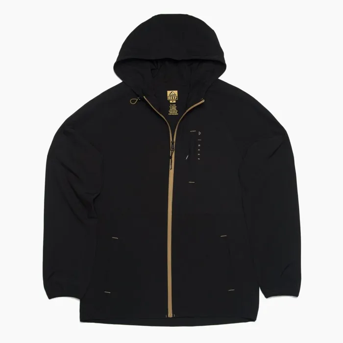Men Reef Surf Shirts and UPF Apparel Garvey Upf 40 Full Zip Jacket Caviar Men Reef Surf Shirts and UPF Apparel Garvey Upf 40 Full Zip Jacket Caviar
