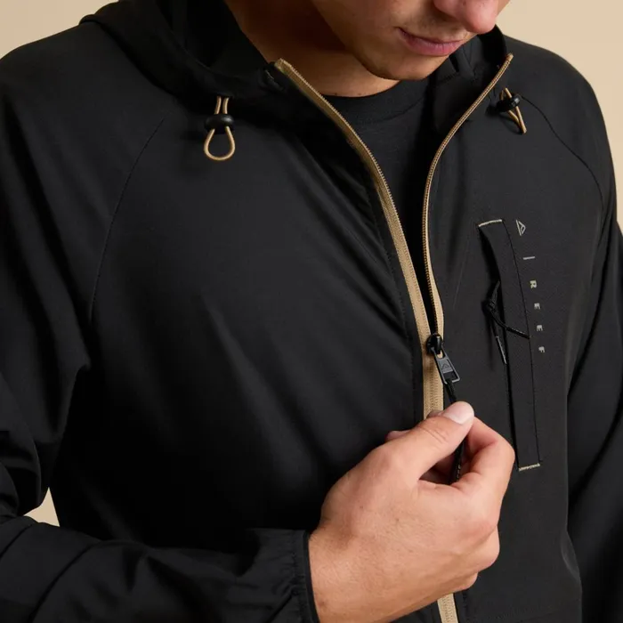 Men Reef Surf Shirts and UPF Apparel Garvey Upf 40 Full Zip Jacket Caviar Men Reef Surf Shirts and UPF Apparel Garvey Upf 40 Full Zip Jacket Caviar