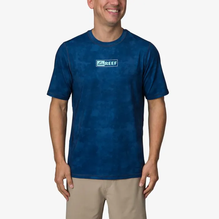 Men Reef TShirts and Shirts Ellsworth Short Sleeve Surf Shirt Upf 50 Insigna Blue Water P Men Reef TShirts and Shirts Ellsworth Short Sleeve Surf Shirt Upf 50 Insigna Blue Water P