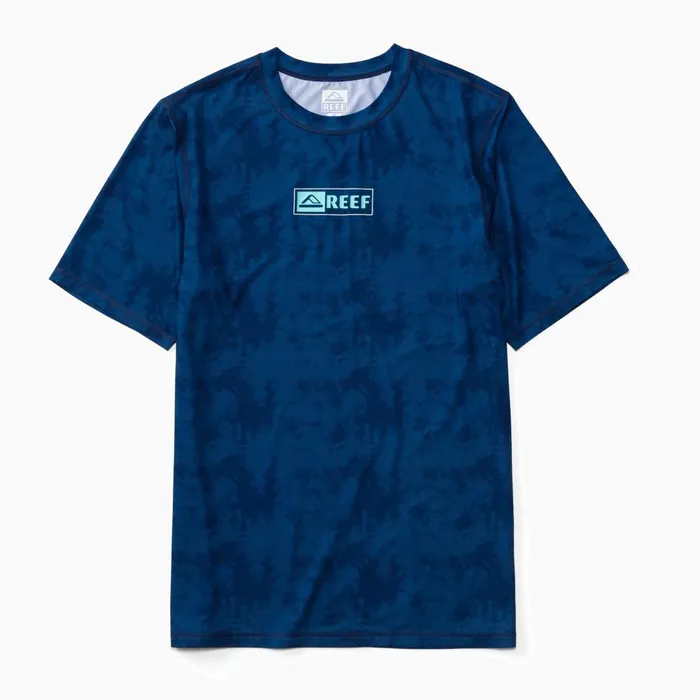 Men Reef TShirts and Shirts Ellsworth Short Sleeve Surf Shirt Upf 50 Insigna Blue Water P