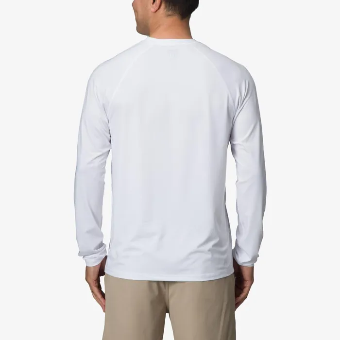 Men Reef TShirts and Shirts Kean Long Sleeve Surf Shirt Upf 50 Bright White