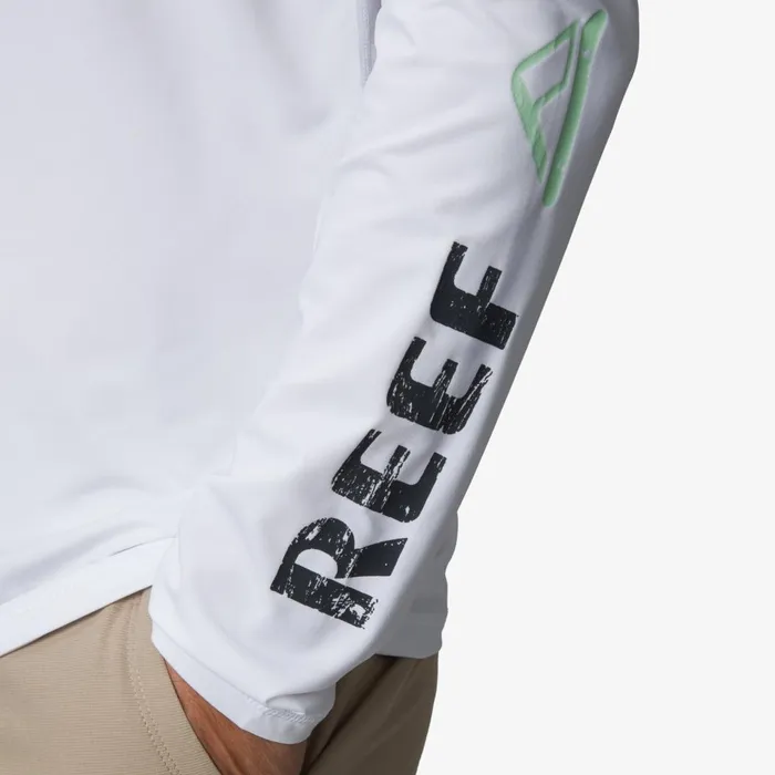 Men Reef TShirts and Shirts Kean Long Sleeve Surf Shirt Upf 50 Bright White
