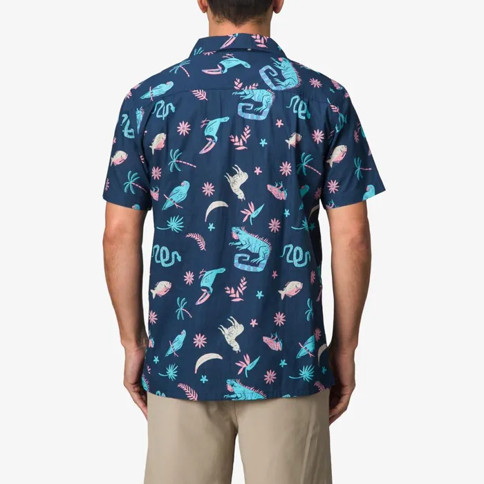 Men Reef TShirts and Shirts Roy Short Sleeve Shirt Insigna Blue