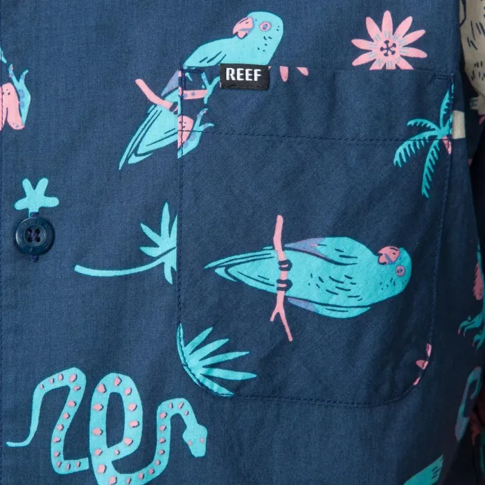 Men Reef TShirts and Shirts Roy Short Sleeve Shirt Insigna Blue