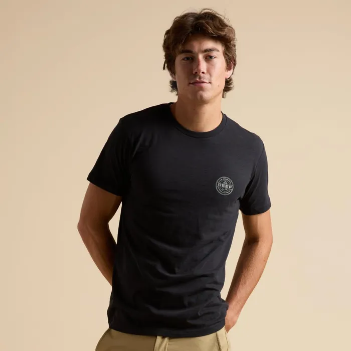 Men Reef TShirts and Shirts Slick Short Sleeve Tee Black