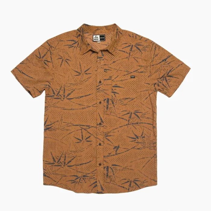 Men Reef TShirts and Shirts Stanley Short Sleeve Woven Shirt Cathay Spice Men Reef TShirts and Shirts Stanley Short Sleeve Woven Shirt Cathay Spice