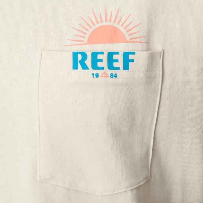 Men Reef TShirts and Shirts Sunrise Pocket Short Sleeve Tee Almond Men Reef TShirts and Shirts Sunrise Pocket Short Sleeve Tee Almond