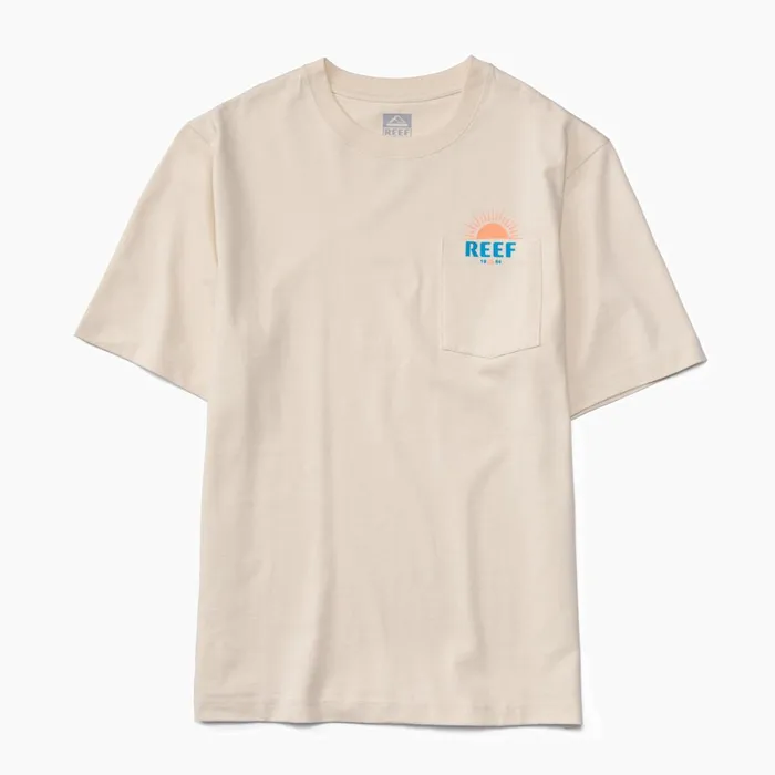 Men Reef TShirts and Shirts Sunrise Pocket Short Sleeve Tee Almond Men Reef TShirts and Shirts Sunrise Pocket Short Sleeve Tee Almond