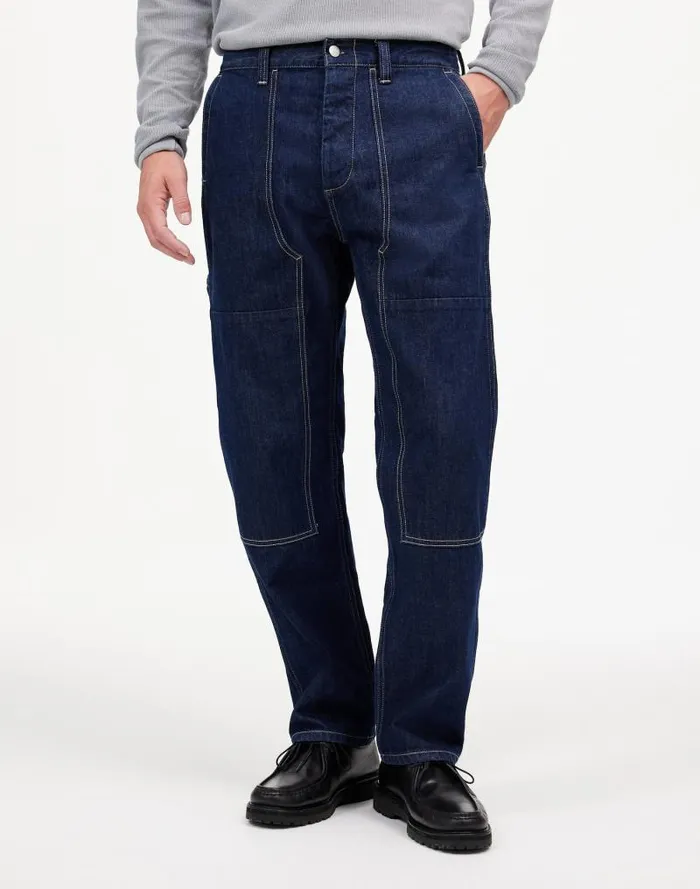 Men Relaxed Straight Workwear Jeans Rinse Madewell Jeans