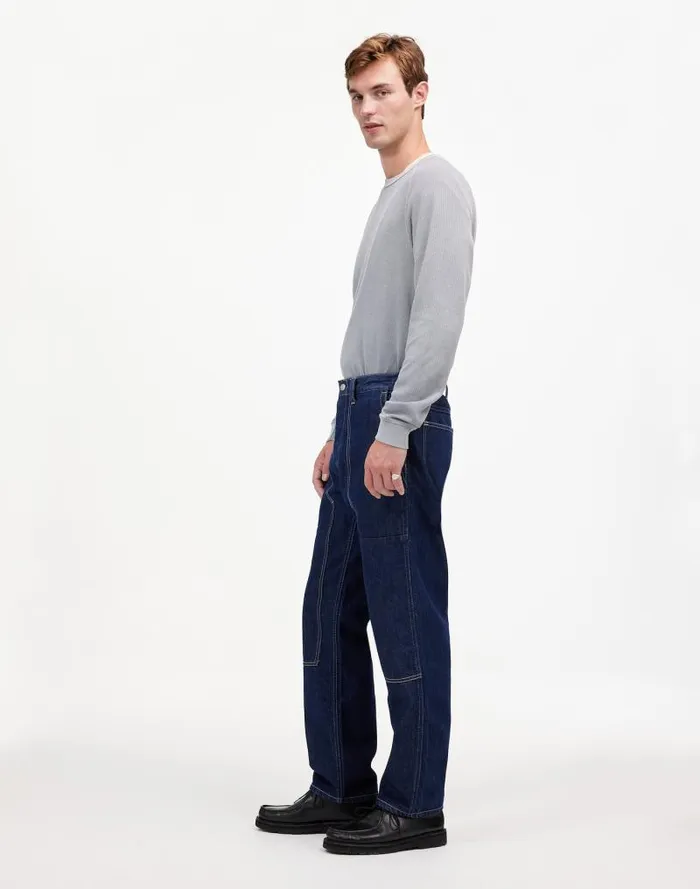 Men Relaxed Straight Workwear Jeans Rinse Madewell Jeans