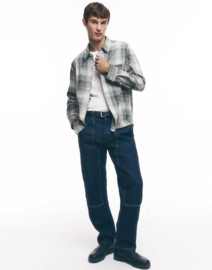 Men Relaxed Straight Workwear Jeans Rinse Madewell Jeans