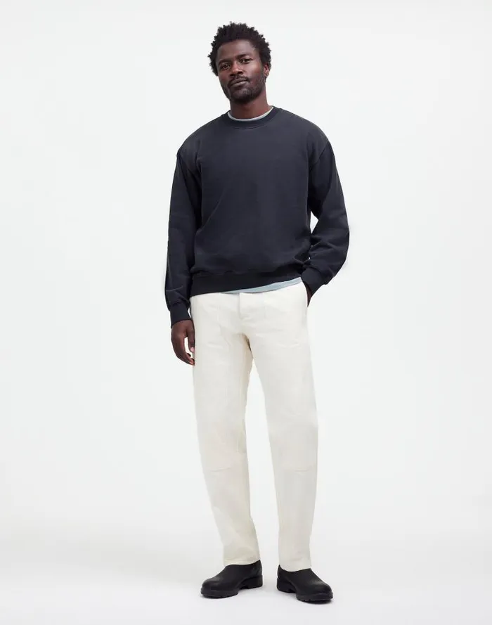 Men Relaxed Straight Workwear Pants Vintage Canvas Madewell Pants