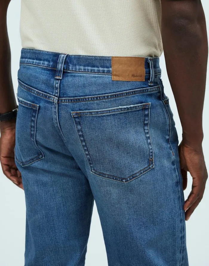 Men Relaxed Taper Stretch Selvedge Jeans In Barrington Wash Barrington Wash Madewell Jeans