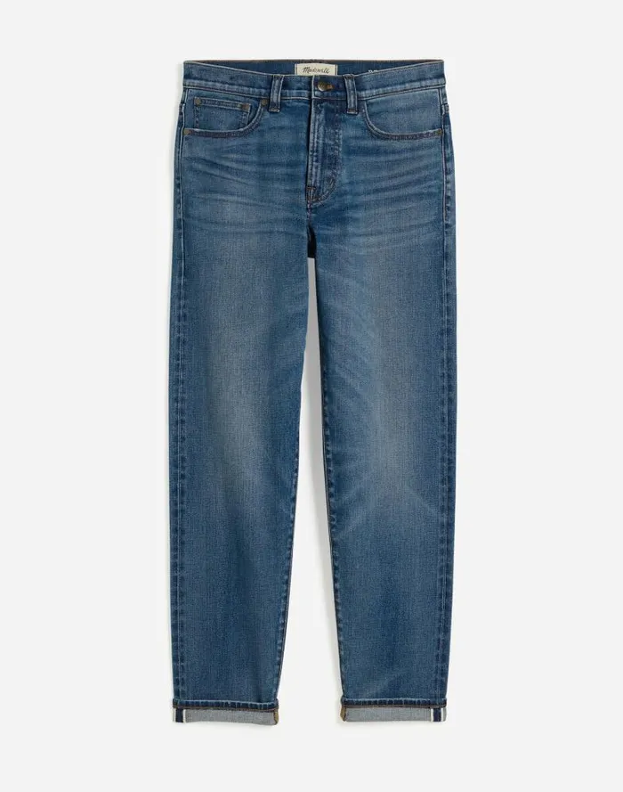 Men Relaxed Taper Stretch Selvedge Jeans In Barrington Wash Barrington Wash Madewell Jeans