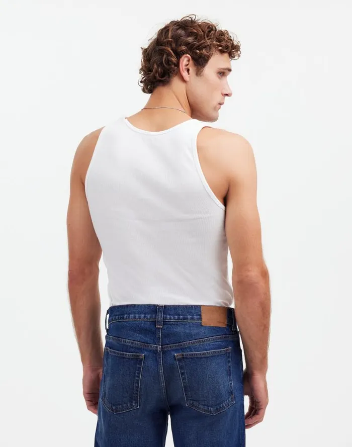 Men Ribbed Tank Soft White Madewell Tees