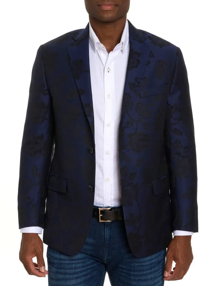 Men Robert Graham Blazers FLORAL JACQUARD BLAZER NAVY