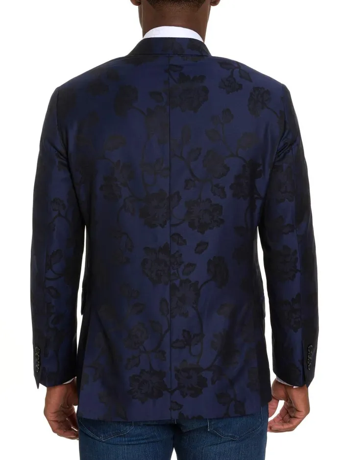 Men Robert Graham Blazers FLORAL JACQUARD BLAZER NAVY