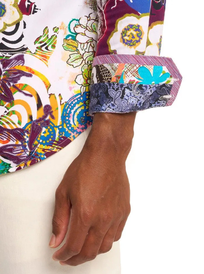 Men Robert Graham Button Down Shirts AFTERMATH LONG SLEEVE BUTTON DOWN SHIRT MULTI