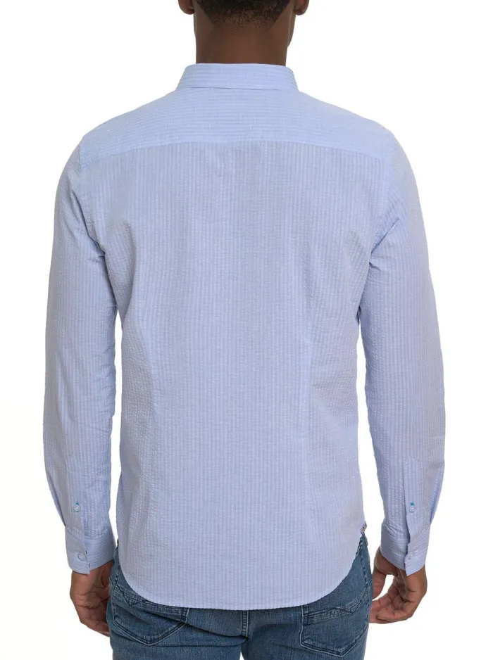 Men Robert Graham Button Down Shirts ANDREWS LONG SLEEVE BUTTON DOWN SHIRT LIGHT BLUE
