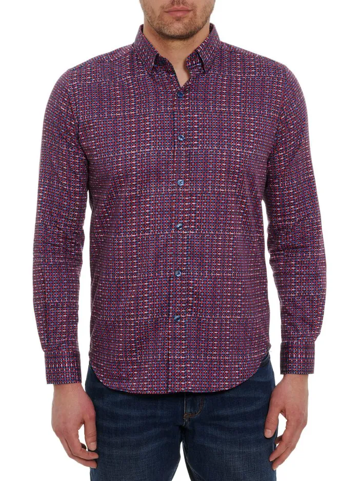 Men Robert Graham Button Down Shirts BRIMSLEY LONG SLEEVE BUTTON DOWN SHIRT BORDEAUX Men Robert Graham Button Down Shirts BRIMSLEY LONG SLEEVE BUTTON DOWN SHIRT BORDEAUX
