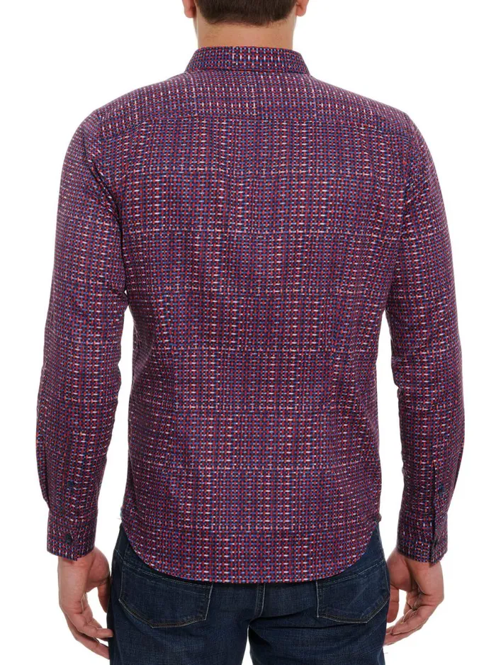 Men Robert Graham Button Down Shirts BRIMSLEY LONG SLEEVE BUTTON DOWN SHIRT BORDEAUX