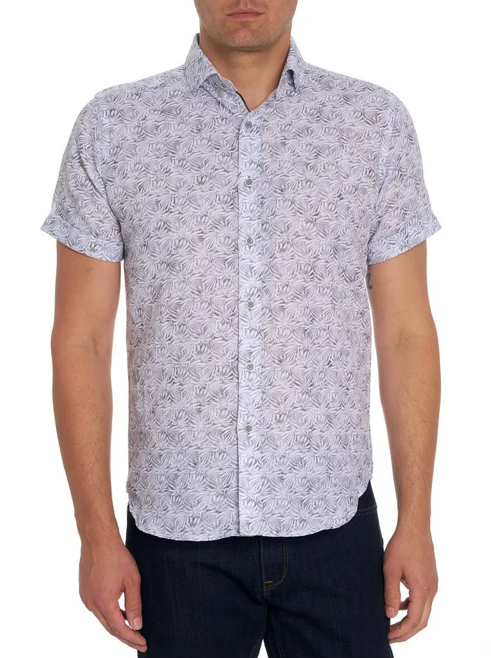 Men Robert Graham Button Down Shirts CAFFREY SHORT SLEEVE BUTTON DOWN SHIRT GREY Men Robert Graham Button Down Shirts CAFFREY SHORT SLEEVE BUTTON DOWN SHIRT GREY