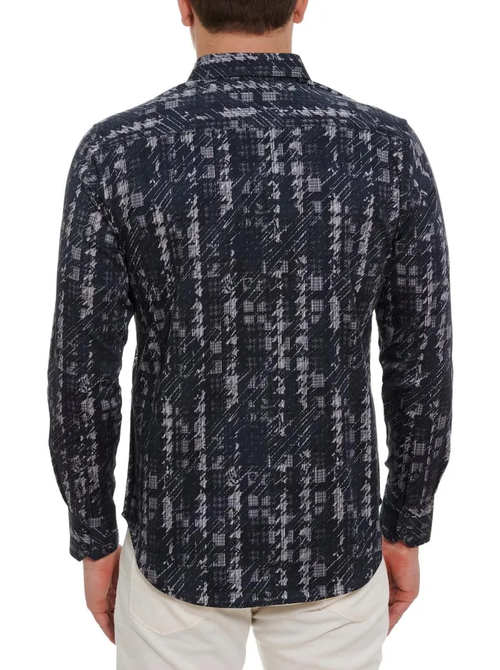 Men Robert Graham Button Down Shirts HELIOS LONG SLEEVE BUTTON DOWN SHIRT BLACK
