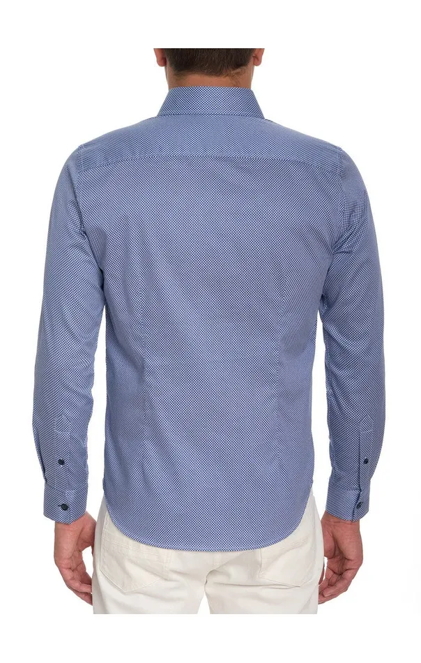 Men Robert Graham Button Down Shirts HOLLIS LONG SLEEVE BUTTON DOWN SHIRT NAVY