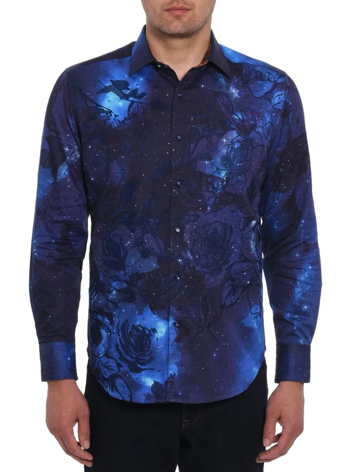 Men Robert Graham Button Down Shirts LIMITED EDITION COSMIC GARDEN LONG SLEEVE BUTTON DOWN SHIRT MULTI Men Robert Graham Button Down Shirts LIMITED EDITION COSMIC GARDEN LONG SLEEVE BUTTON DOWN SHIRT MULTI