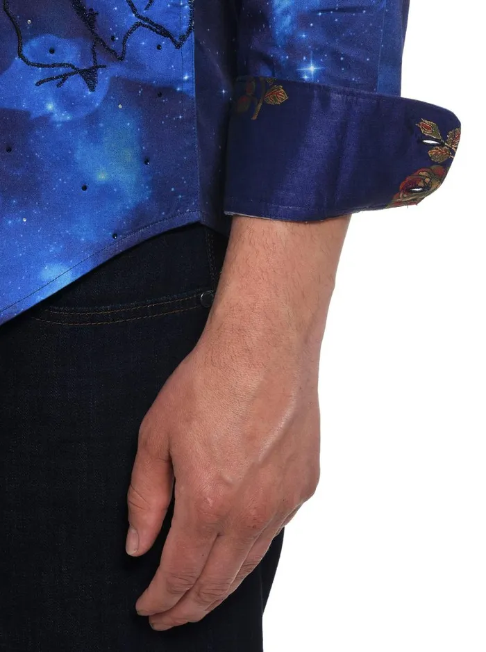Men Robert Graham Button Down Shirts LIMITED EDITION COSMIC GARDEN LONG SLEEVE BUTTON DOWN SHIRT MULTI