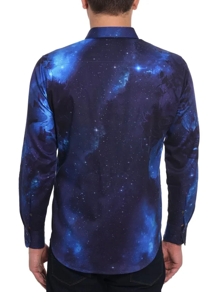 Men Robert Graham Button Down Shirts LIMITED EDITION COSMIC GARDEN LONG SLEEVE BUTTON DOWN SHIRT MULTI